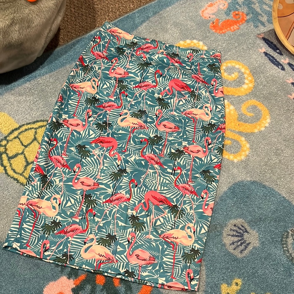 Flamingo pencil skirt